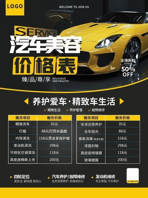 汽车美容耗材价格多少